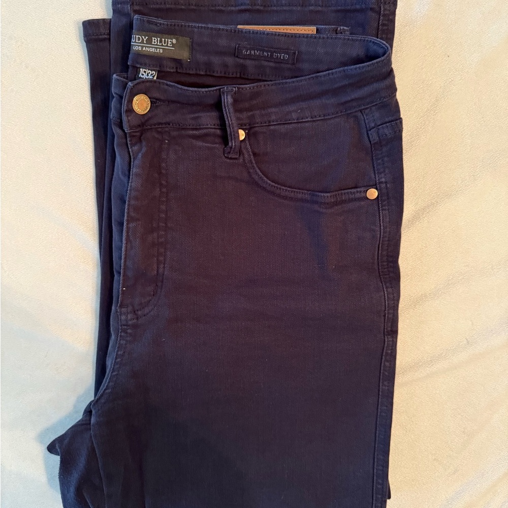Judy Blue Cropped Wide Leg Jeans Indigo Blue